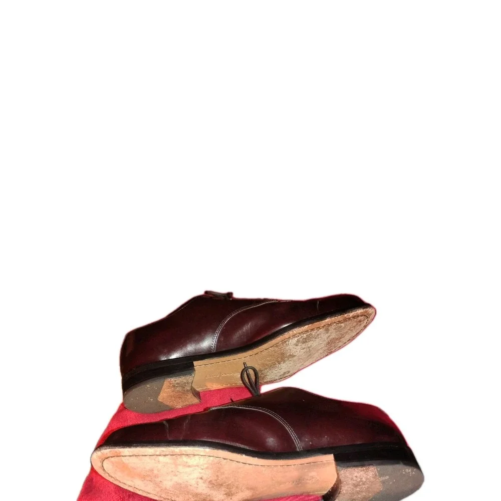 Cole Haan Mens 10.5 Shoes Leather‎ Calhoun Dress Oxford Split Toe Brown Burgundy